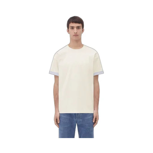 Double Layer Cotton Check T-Shirt