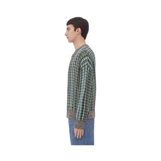 Cotton Viscose Check Jumper