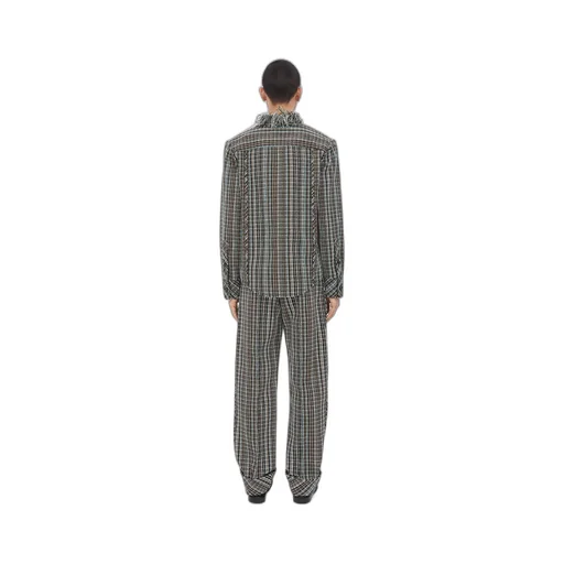 Cotton Check Jacket With Fringes