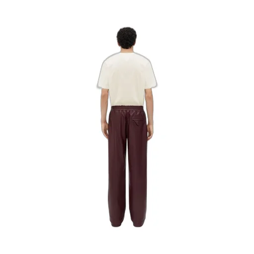 Wide Leg Leather Trousers