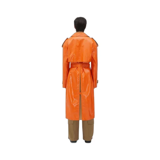 Leather And Cotton Trench