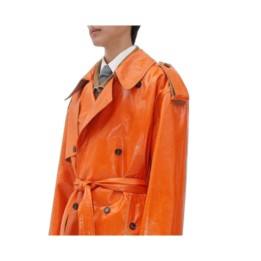 Leather And Cotton Trench