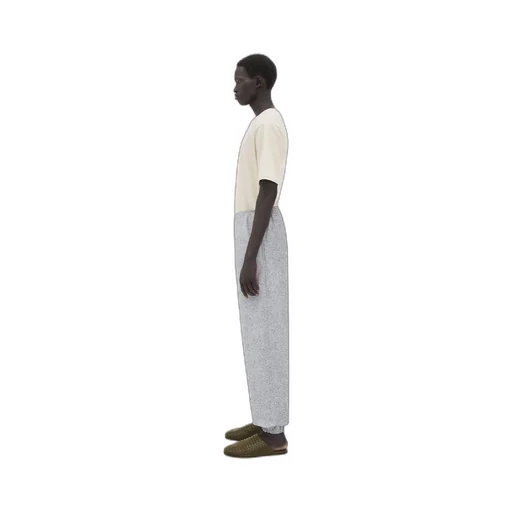 Printed Leather Jersey Jogger Trousers