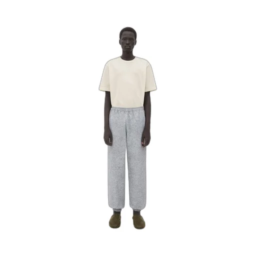 Printed Leather Jersey Jogger Trousers