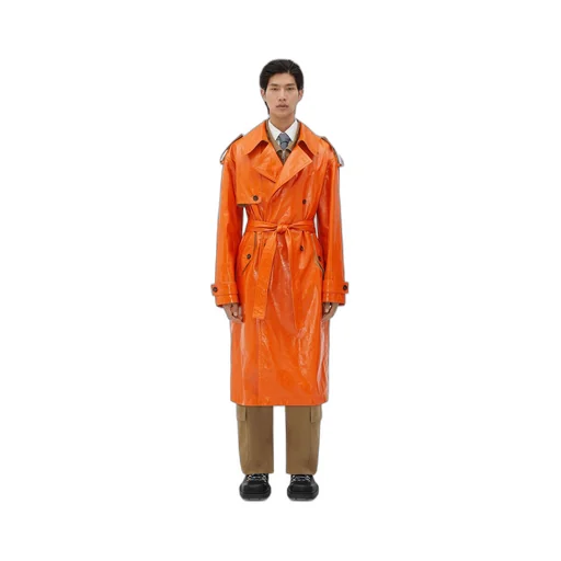 Leather And Cotton Trench