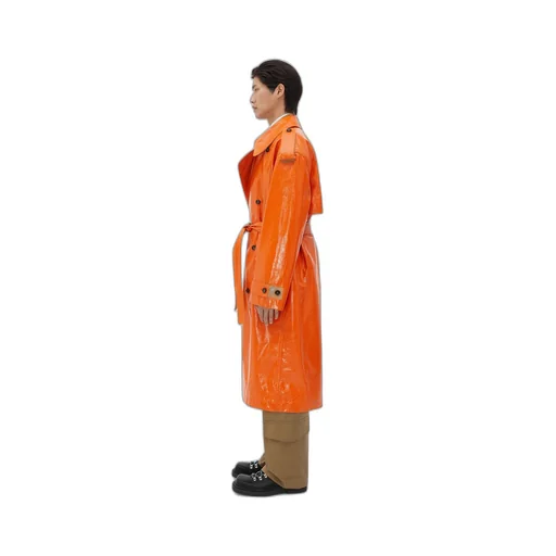 Leather And Cotton Trench