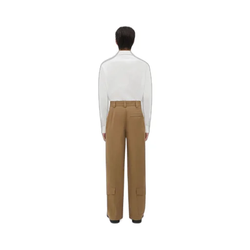 Cotton Gabardine Cargo Trousers