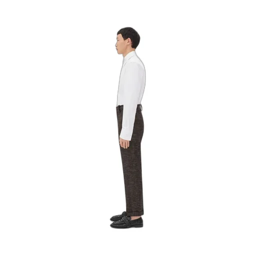 Textured Wool Speckled Trousers