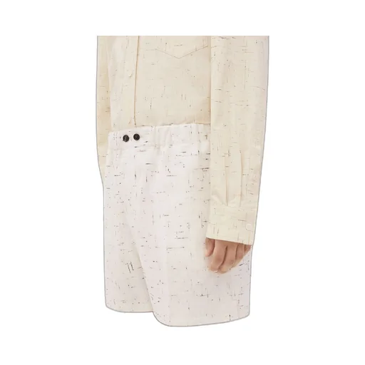 Textured Criss-Cross Viscose Silk Shorts