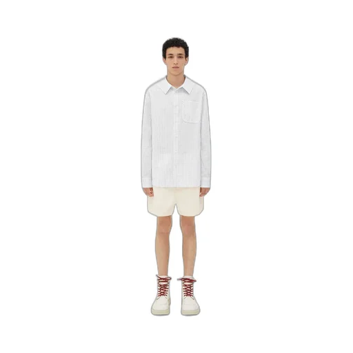 Crisp Cotton Silk Check Bandana Shirt