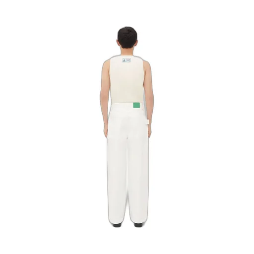 White Pleated Denim Trousers