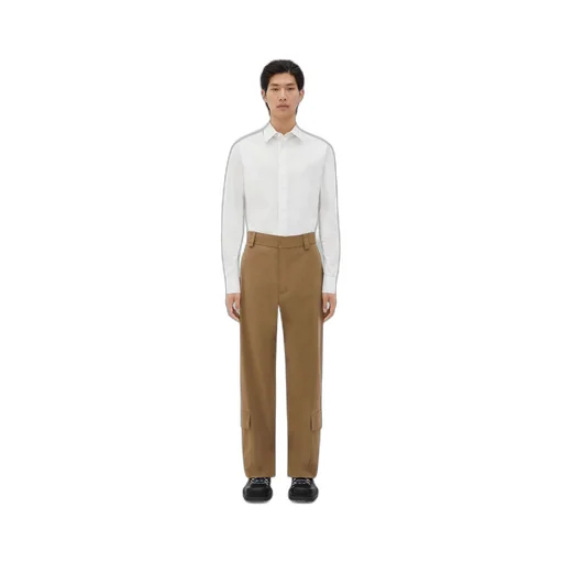 Cotton Gabardine Cargo Trousers