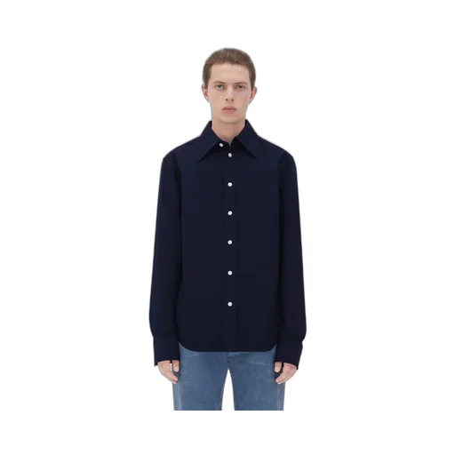 Cotton Shirt With Top Stitching