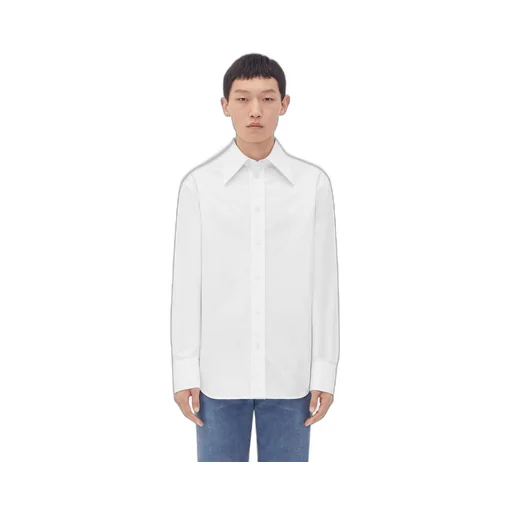 Cotton Shirt With Top Stitching