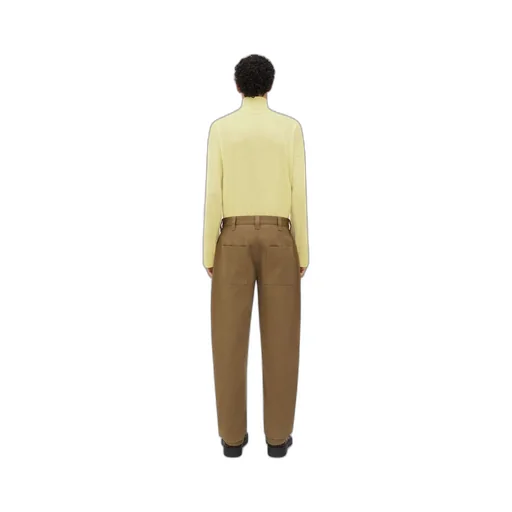 Cotton Twill Tapered Trousers