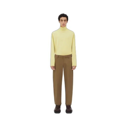 Cotton Twill Tapered Trousers