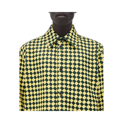 Leather Bicolor Intrecciato Shirt