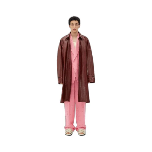Textured Criss-Cross Viscose Silk Trousers