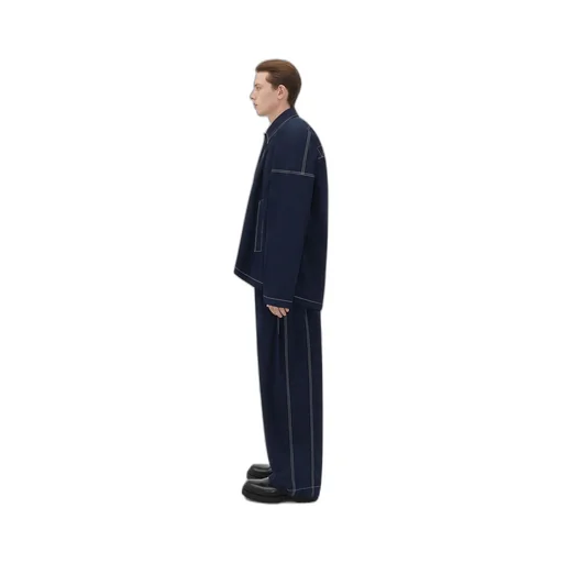 Tech Nylon Blouson With Leather Integrated Gilet