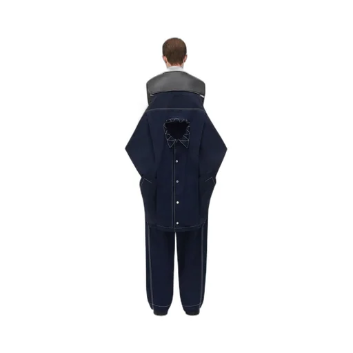 Tech Nylon Blouson With Leather Integrated Gilet