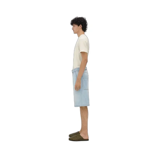 Light Bleached Denim Shorts