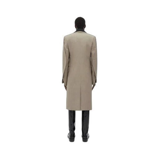 Wool Coat With Contrasting Collar