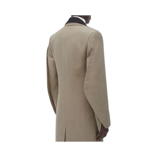 Wool Coat With Contrasting Collar