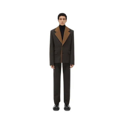 Wool Jacket With Contrasting Collar