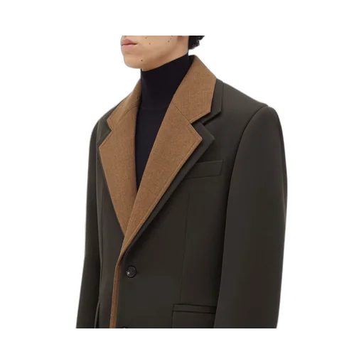 Wool Jacket With Contrasting Collar