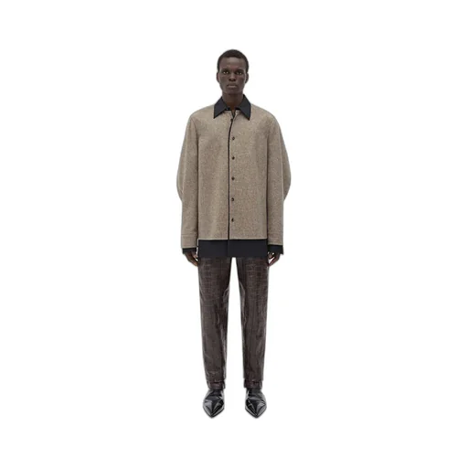 Wool Flannel And Viscose Double Shirt
