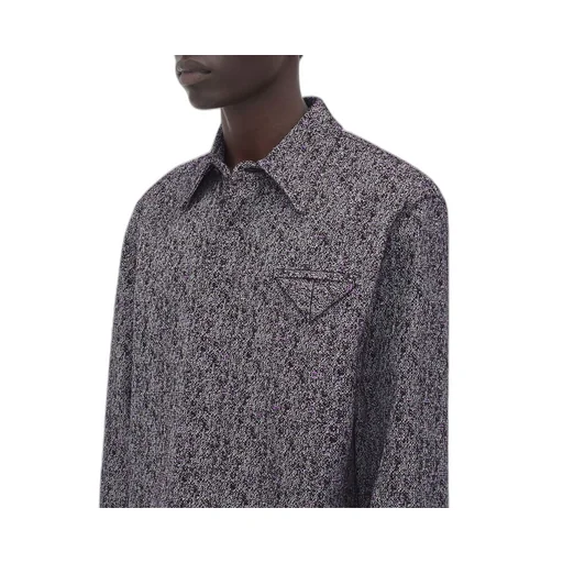 Textured Wool And Viscose Shirt