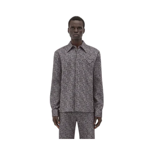 Textured Wool And Viscose Shirt