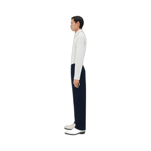 Bonded Wool And Cotton Tapered Pants