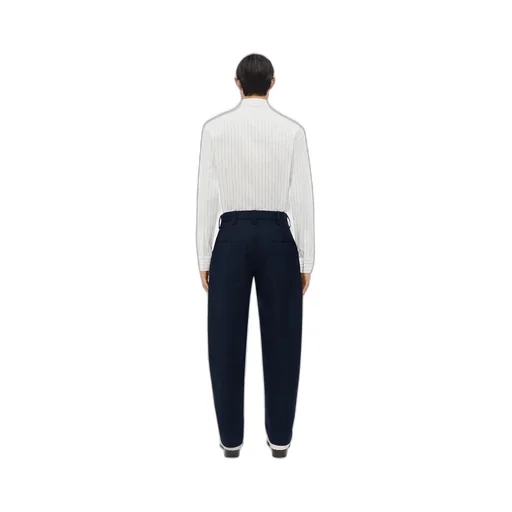 Bonded Wool And Cotton Tapered Pants