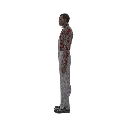 Curved Shape Wool And Viscose Pants