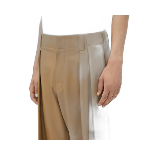 Leather Pleated Pants