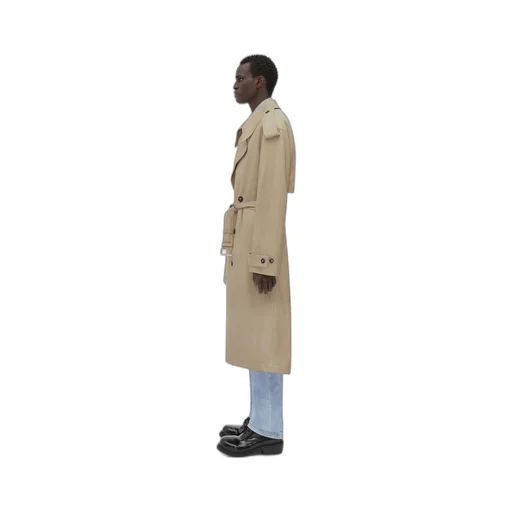 Printed Leather Mouline Twill Trench