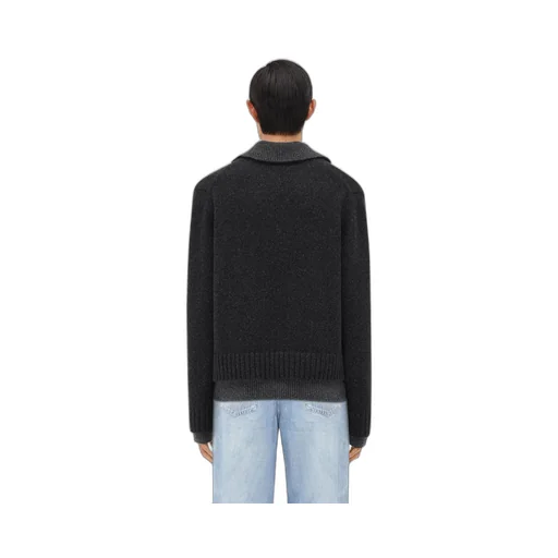 Double Layer Effect Wool Sweater