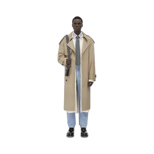 Printed Leather Mouline Twill Trench