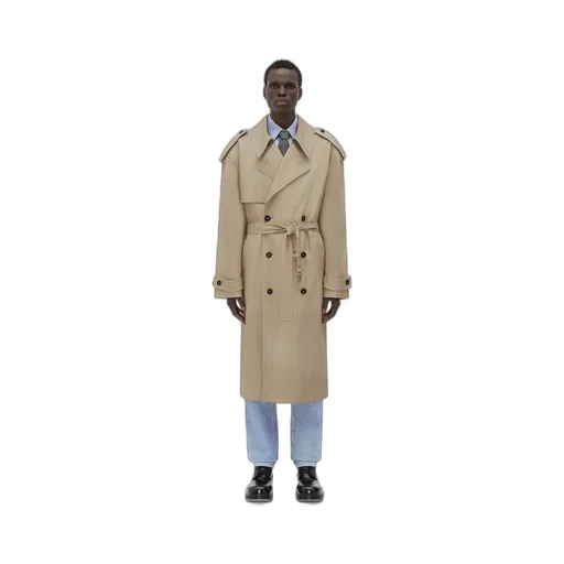 Printed Leather Mouline Twill Trench