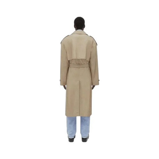 Printed Leather Mouline Twill Trench
