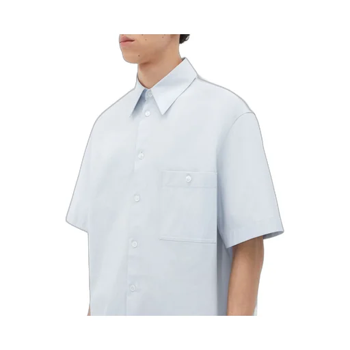 Short-Sleeved Cotton Canvas Shirt