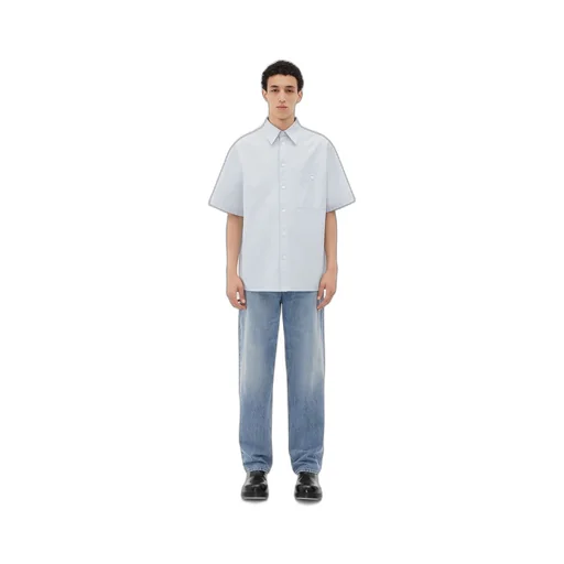 Short-Sleeved Cotton Canvas Shirt