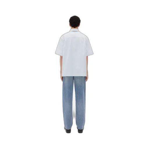 Short-Sleeved Cotton Canvas Shirt
