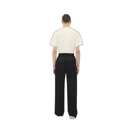 Contrasting Zipper Tech Nylon Pants