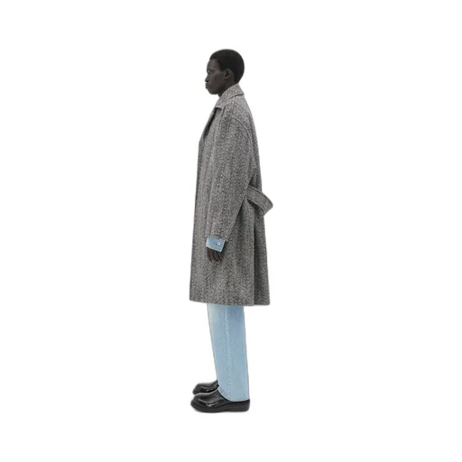 Felted Wool Chevron Coat