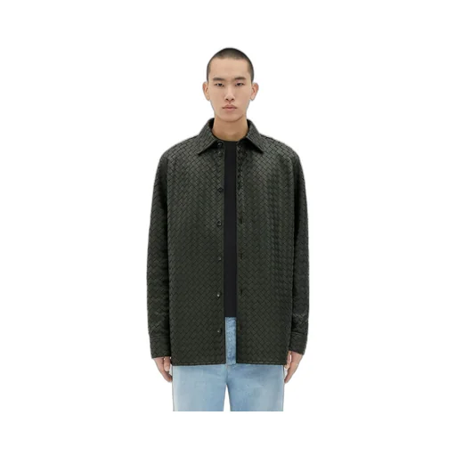 Intrecciato Relaxed Leather Shirt