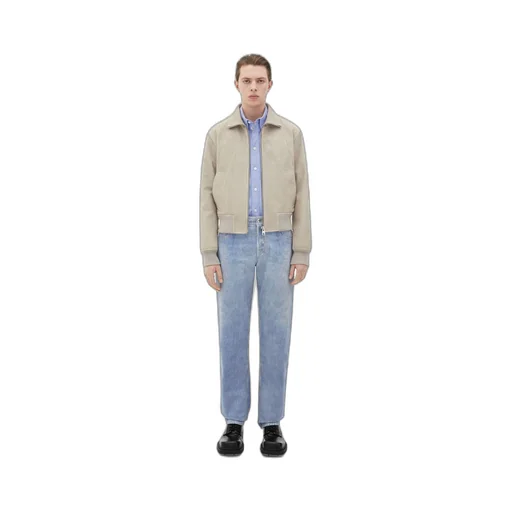 Printed Leather Chino Jacket