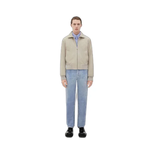 Printed Leather Chino Jacket