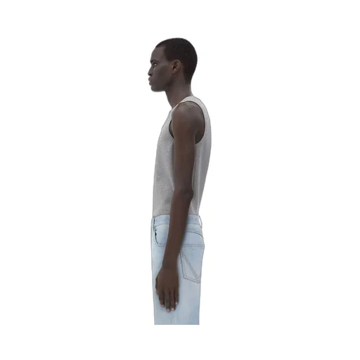Stretch Cotton Ribbed Tank Top